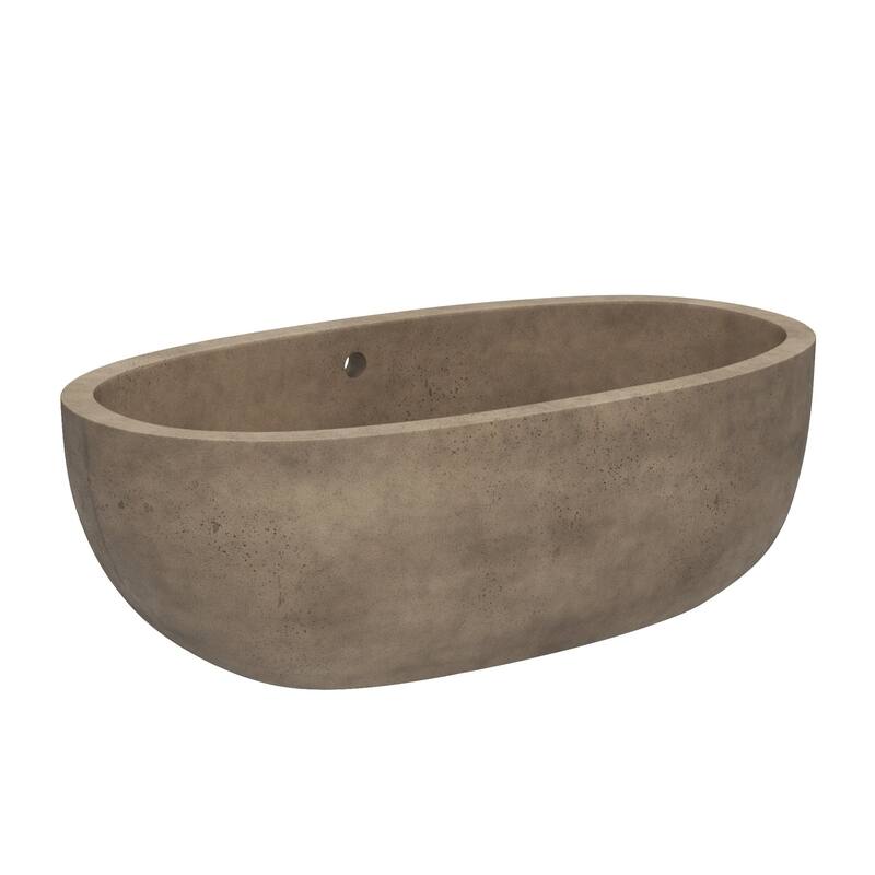 Avalon NativeStone Freestanding Soaking Tub - 66" - Earth