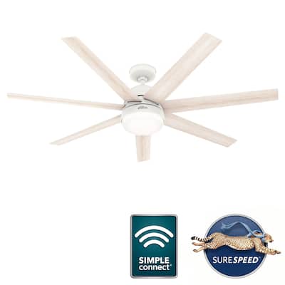 Hunter 60" WiFi Phenomenon Ceiling Fan with LED Light, Wall Control