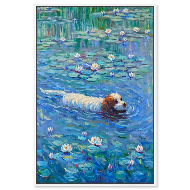 Lily Lagoon III Canvas by Art Remedy - White - 10" x 15"