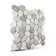 preview thumbnail 8 of 6, Misty Pebble Mosaic Tumbled Stone Backsplash Tiles for Kitchen Walls, Shower and Bathroom Floors 12" X 12" (5 Sqft per case)