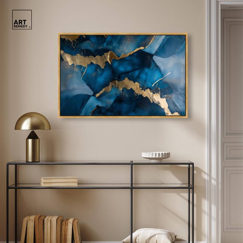 Dark Texture Golden Touch III Canvas by Art Remedy