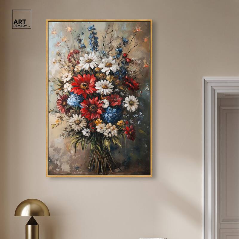 Symphony of Flowers II Canvas by Art Remedy
