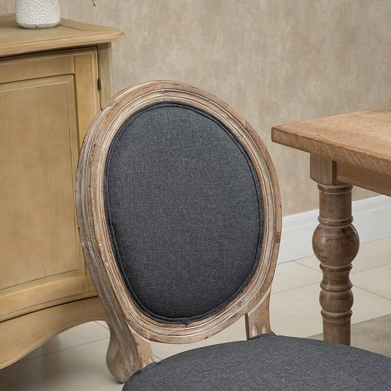 Mieres French Vintage Upholstered Dining Chair, Side Chair(Set of 2)