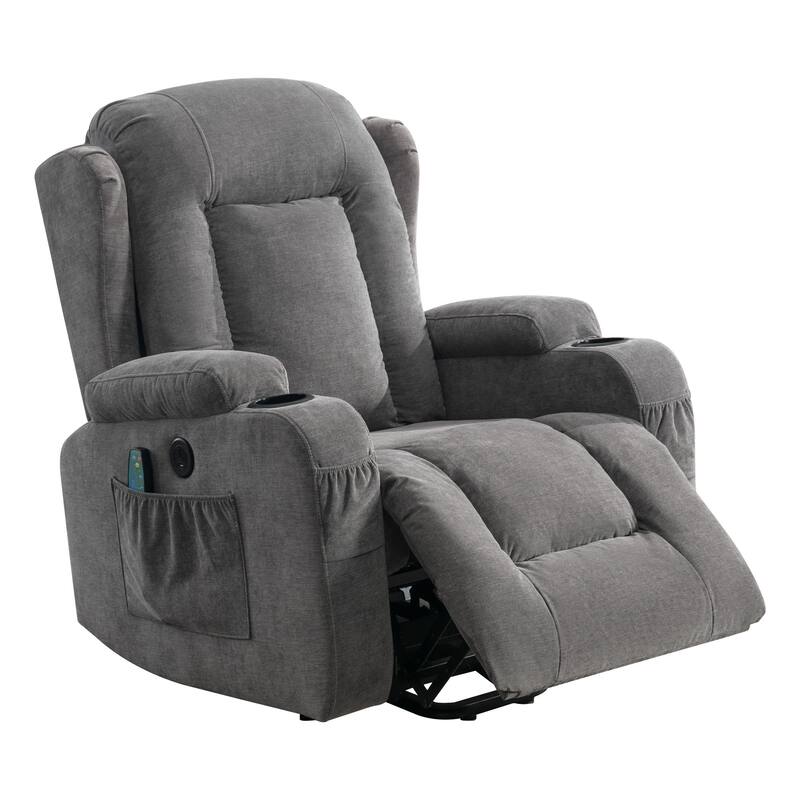 Brown Power Lift Recliner with Heat & Adjustable Recline