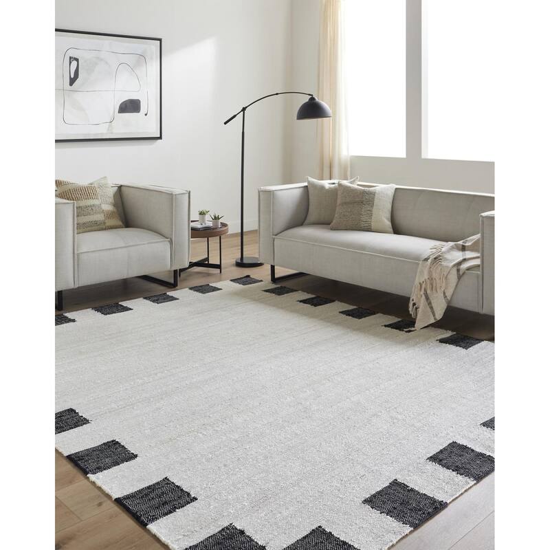Livabliss Transitional Diane Stripe Area Rug - 2' x 3' - Beige/Black