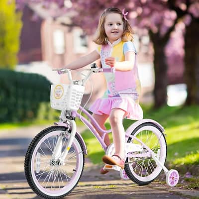 18'' Kids Bike w/Removable Training Wheels Steel Frame & Brake