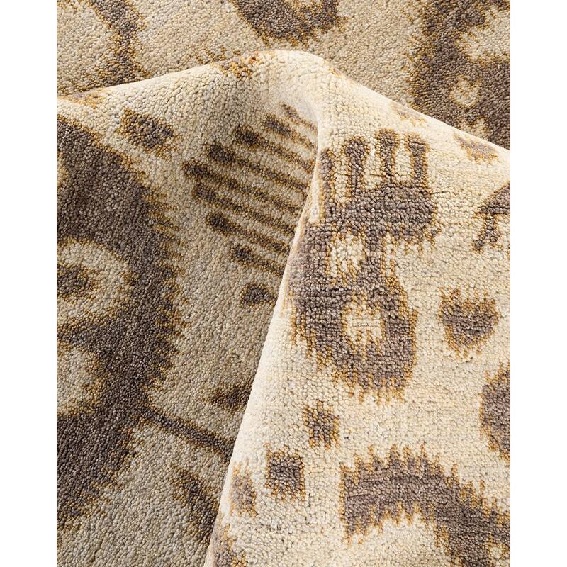 Ikat One-of-a-Kind Hand-Knotted Area Rug, Beige - 8' 3" x 10' 2"