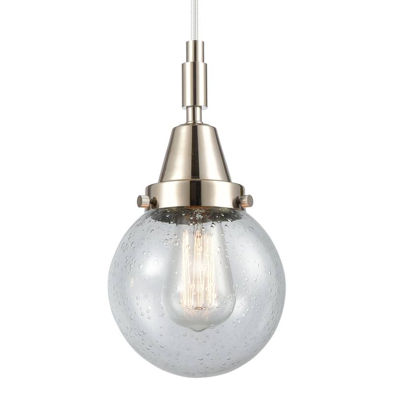 Innovations Lighting 447-1P-G204-6 Beacon 6" Wide Mini Pendant with - Polished Nickel