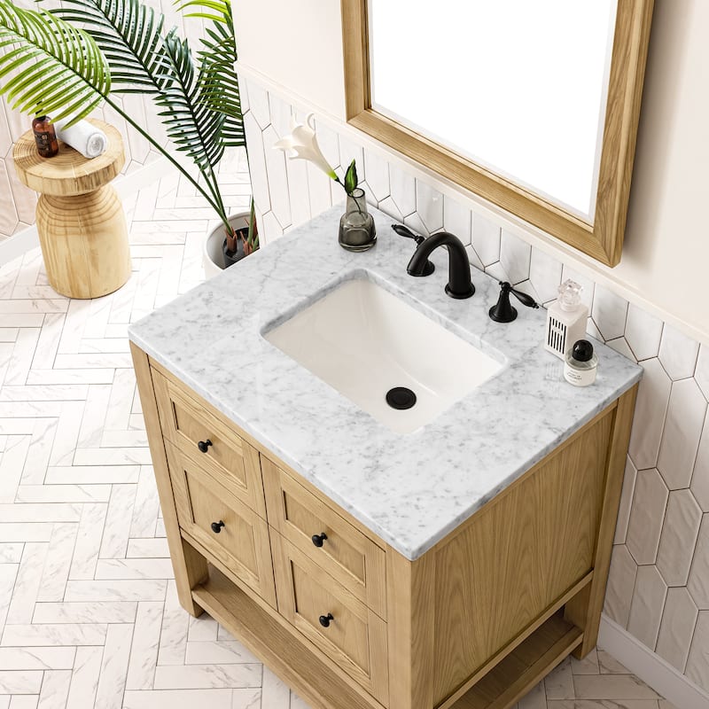 James Martin Vanities Breckenridge 30" Single Vanity, Light Natural Oak
