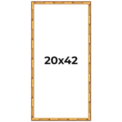 20x42 Frame Gold Bamboo Solid Wood Picture Frame | 1 Inch Moulding