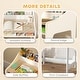 preview thumbnail 15 of 14, Qaba Kids Desk and Chair Set, Children Study Table with Storage and Shelves, Student Writing Desk, Natural Wood