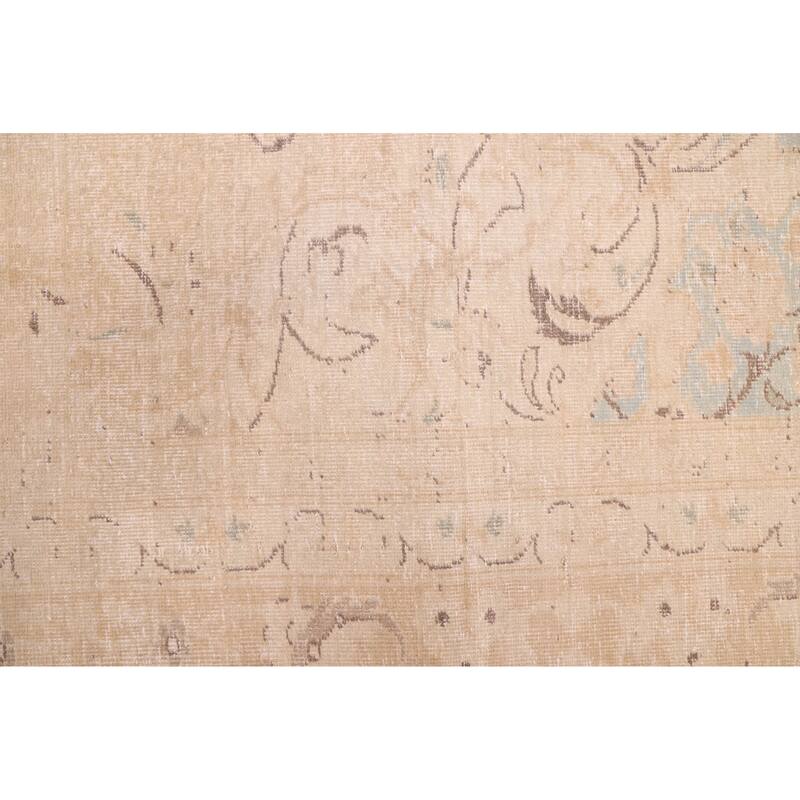 ECARPETGALLERY Hand-knotted Antalya Vintage Beige Wool Rug - 9'6 x 12'5