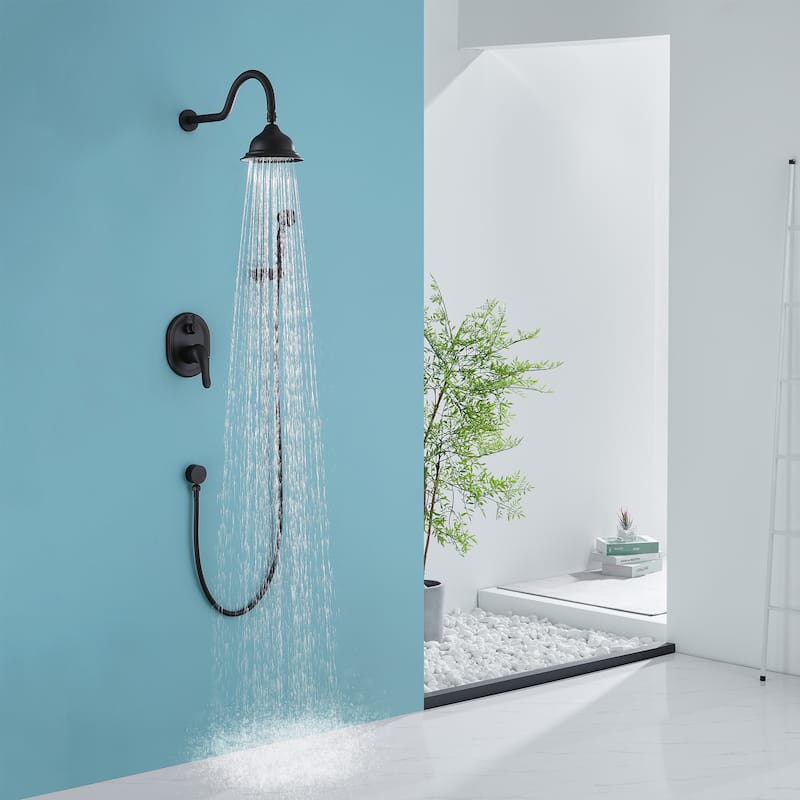 Vintage Style Bathroom Shower System With Rough-in Valve