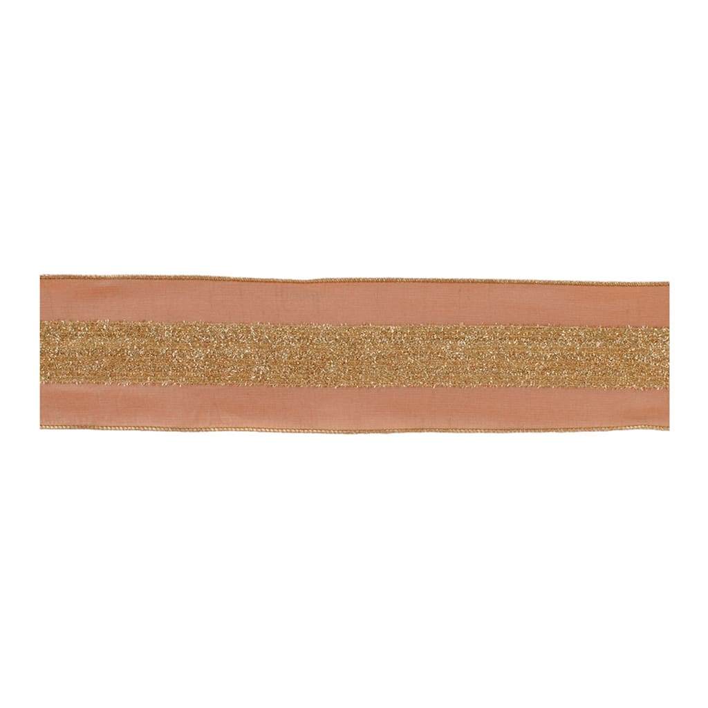 Gold Shimmer Wired Ribbon (Set of 2)