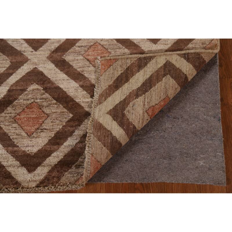 Geometric Gabbeh Kashkoli Oriental Area Rug Hand-knotted Wool Carpet - 5'2" x 7'10"