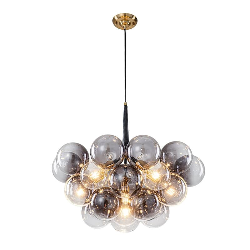 6-Light Bold Modern Gradient Glass Cluster Bubble Chandelier - 24.8 in