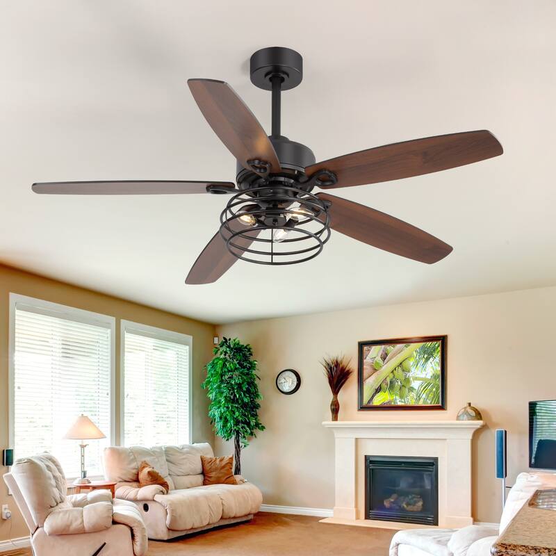 Modern Ceiling Fan with LED Light & Remote Control