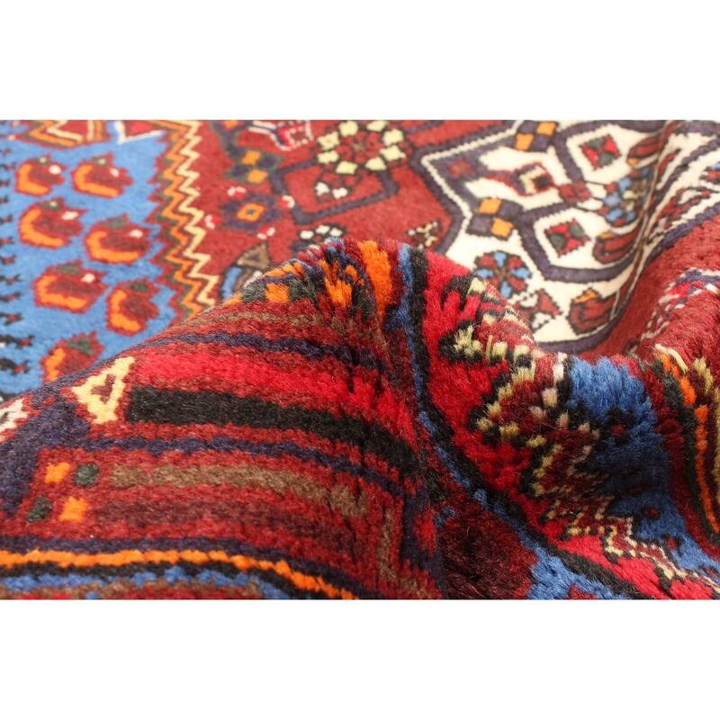 ECARPETGALLERY Hand-knotted Andelz Dark Red Wool Rug - 4'5 x 6'5