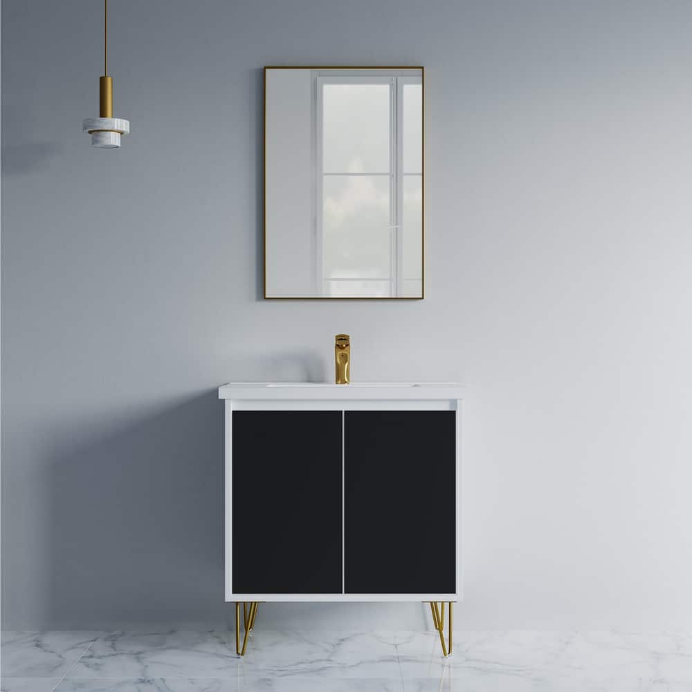 Kennan 30" Single Bathroom Vanity Set with V Legs