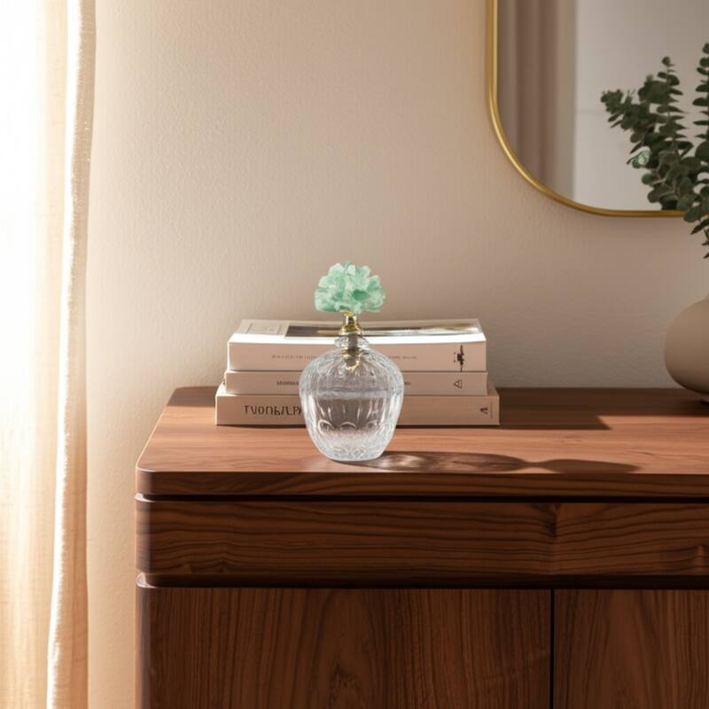 Glass Stone Jar with Fauna Lid Detailing and Textured Transparent Body
