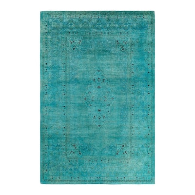 Contemporary Overdyed Wool Hand Knotted Area Rug - 6' 3" x 9' 4"