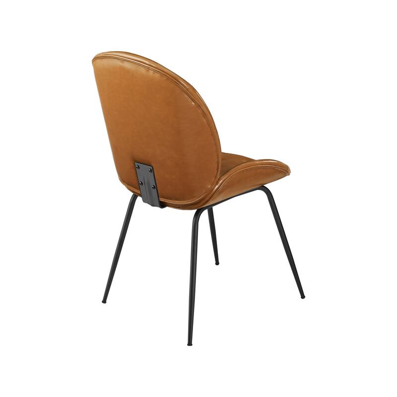 Art Leon Mid-Century Tufted Style Dining Chair in Beetle Shape Design