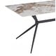 preview thumbnail 11 of 131, Elega Modern Sintered Stone Dining Table Modern Trestle Base Powder-Coated Steel Frame Kitchen Table - 47"-71"