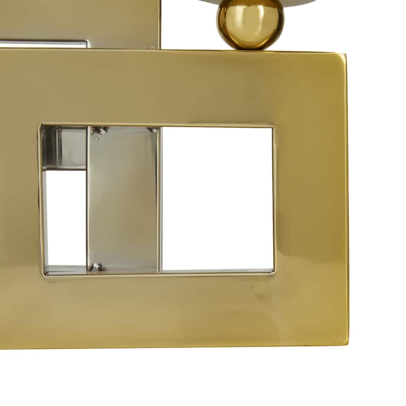 Stainless Steel Metal Pillar 3 Plate Candle Holder - Gold or Silver - Roche River Decor
