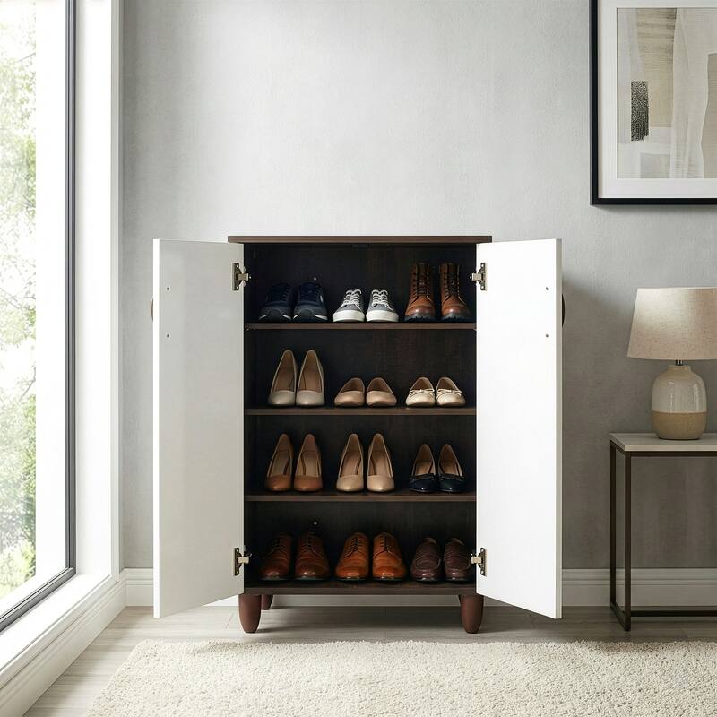 Anthea Two-door Shoe Cabinet with Four Shelves