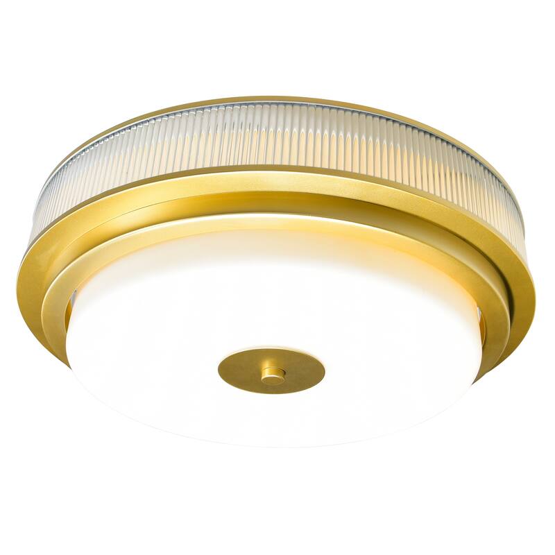 Valdivia 4 Light 18in Satin Gold Flush Mount - Satin Gold