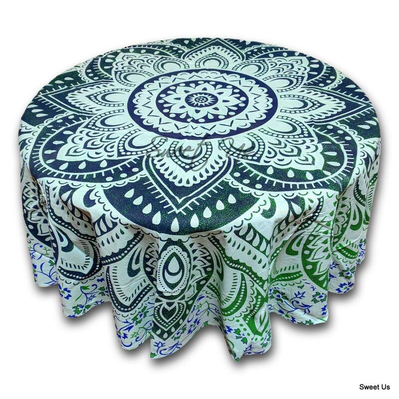 Cotton Floral Passion Tablecloth Round - 81-in Round