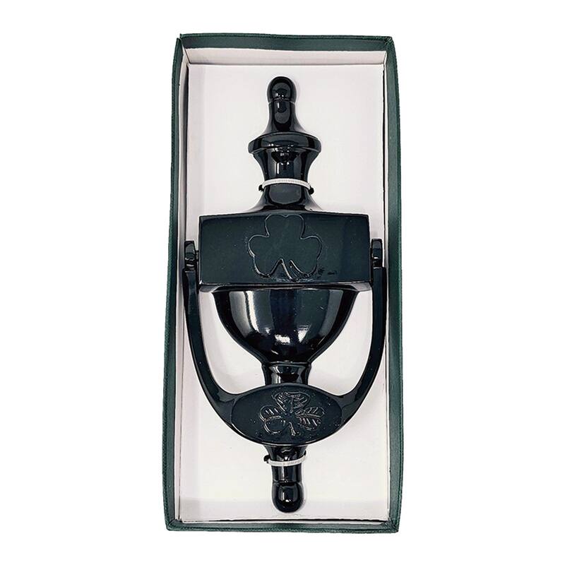Black Brass Irish Shamrock Door Knocker