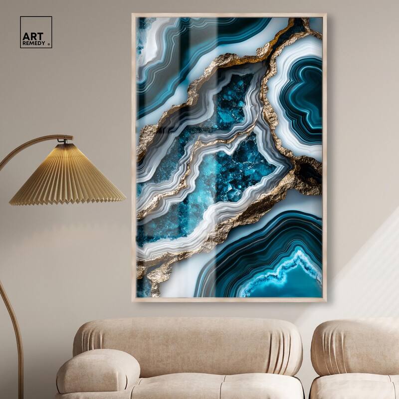 Teal Tides Treasure II Shadowbox by Art Remedy
