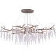 preview thumbnail 1 of 6, Vaxcel Lighting Rainier 6 Light 40" Wide Crystal Waterfall Chandelier Silver Mist