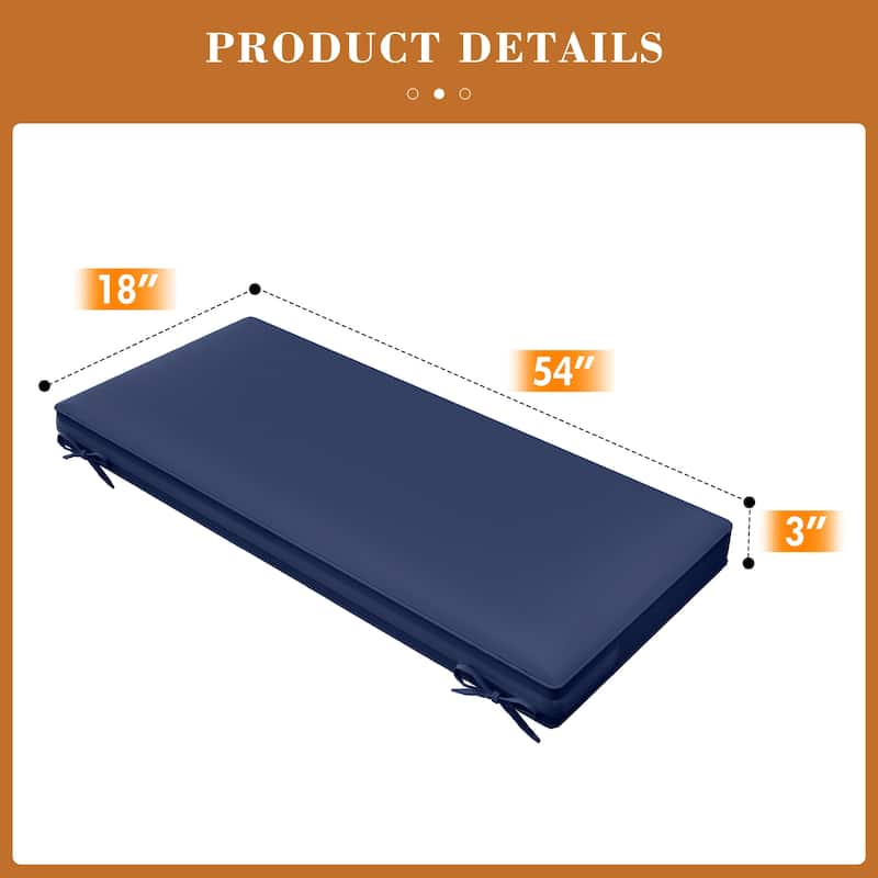Waterproof Outdoor/Indoor Bench Seat Cushion Replacement for Patio Furniture