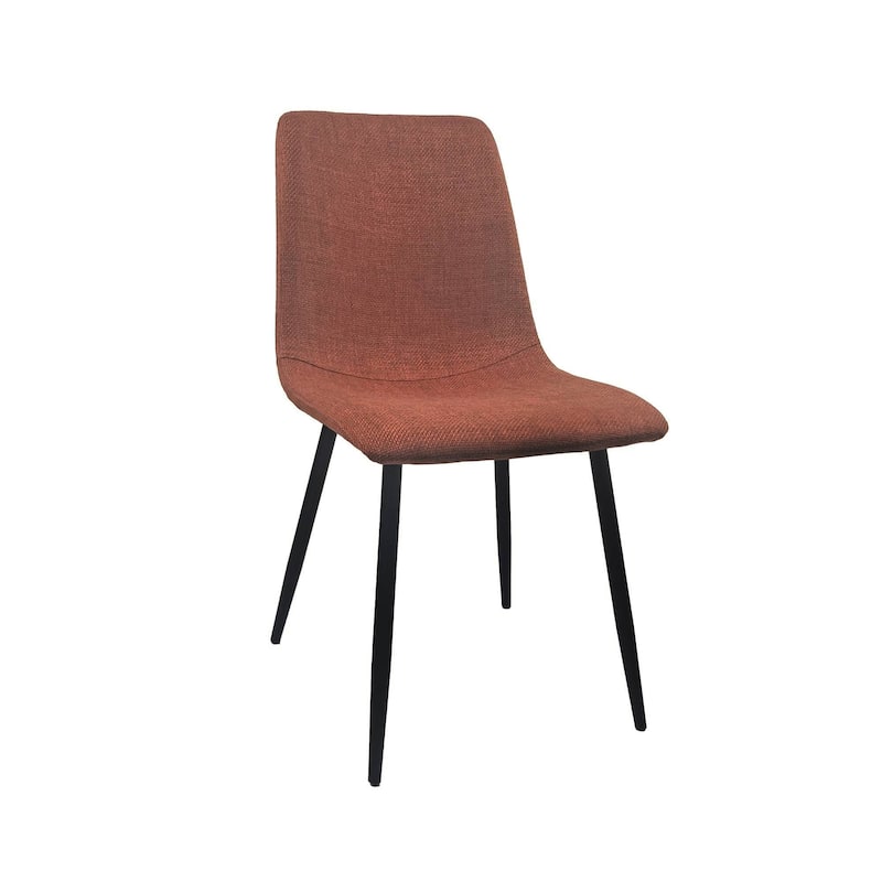 Set of 4 Modern Upholstered Dining Accent Chairs with Metal Legs