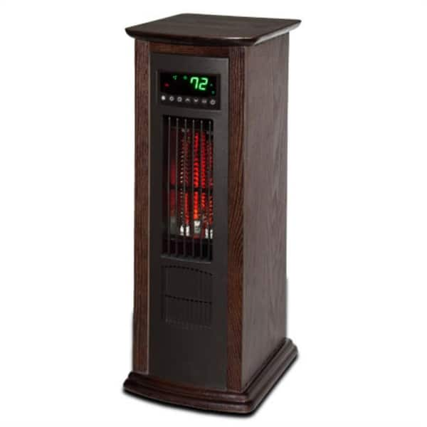 Lifelux LCHT0006US 3-Wrapped Element Infrared Wood Tower Heater/ Fan ...