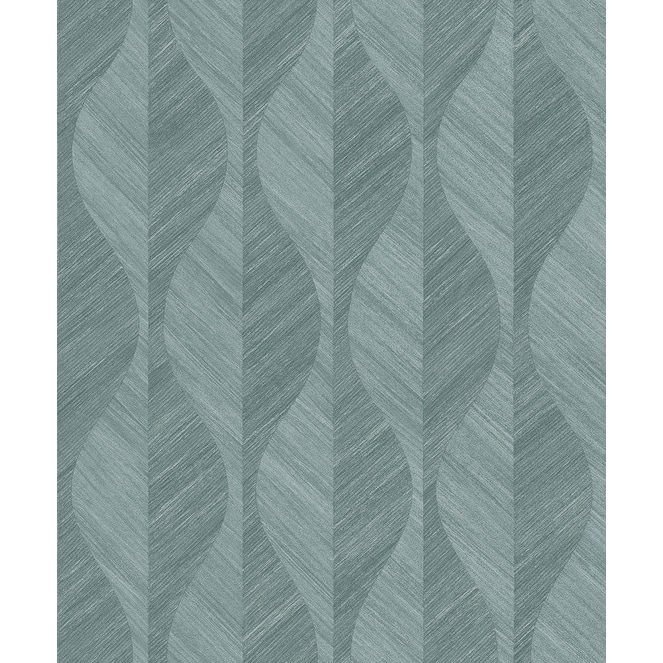 Advantage Oresome Teal Ogee Wallpaper