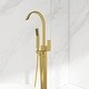 preview thumbnail 20 of 27, Floor Mounted Single Handle Clawfoot Tub Faucet with Hand shower - 8" x 48"