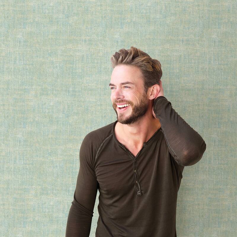 Stephen Light Green Linen Wallpaper - 20.5in x 396in x 0.025in