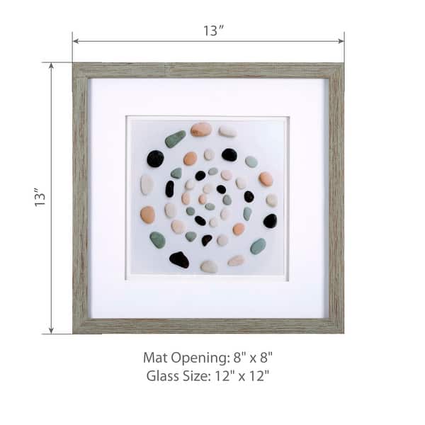 Gallery Perfect 9 Piece Square Photo Frame White Mat Wall Gallery Kit