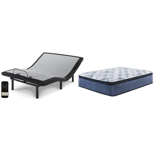 Signature Design by Ashley Mt Dana Euro Top White/Blue 2Piece Queen