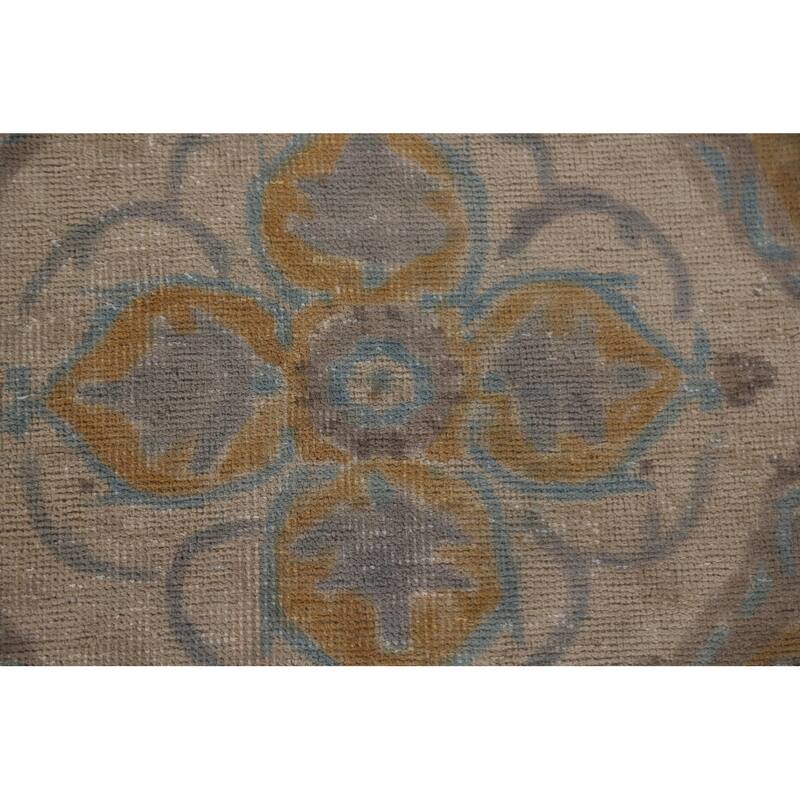 Hand Knotted Oriental 100% Wool Carpet Traditional Floral Greys & Charcoal Tabriz Area Rug - 12' 8'' X 9' 3''