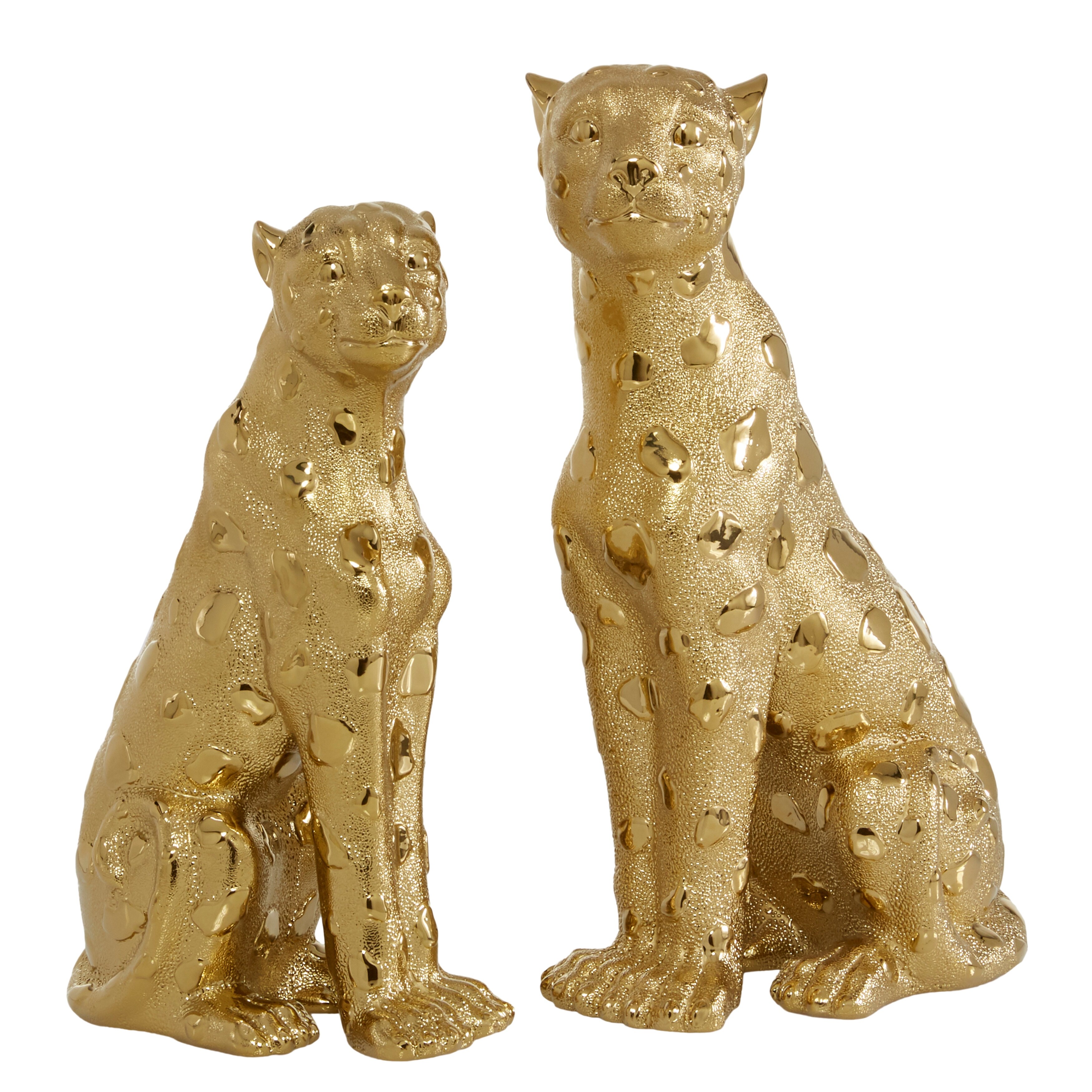 Gold Resin Leopard Sculpture (Set of 2) - 4 x 8 x 12 and 4 x 6 x 10 - On  Sale - Bed Bath & Beyond - 32162209