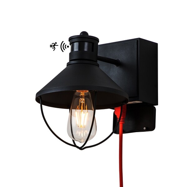 3 Modes Motion Sensor Outdoor Barn Wall Light with GFCI outlet Bed Bath Beyond 36940886