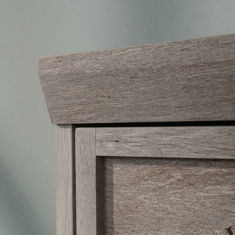 Wood Hutch with Craft Storage, Brown - 31.81" W x 12.28" D x 36.02" H