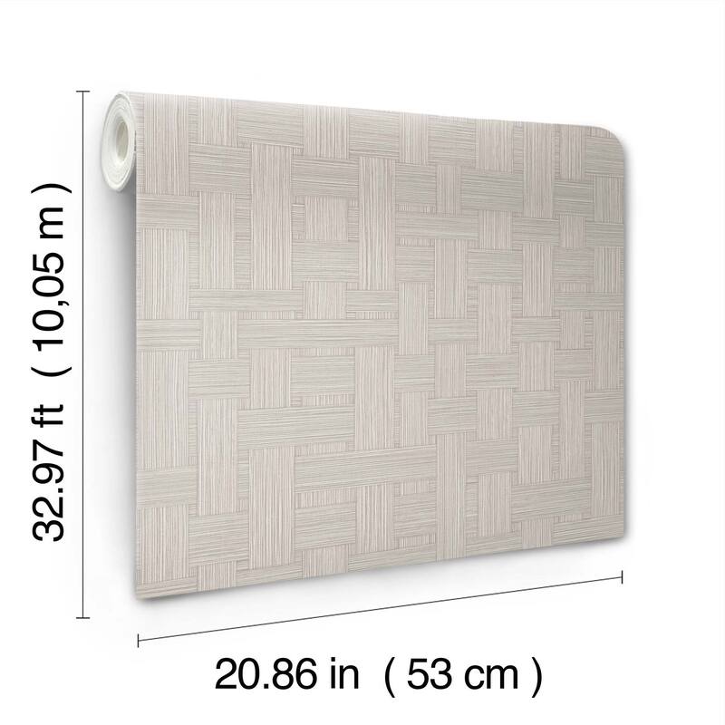 York Wallcoverings Basketry Dove Grey Wallpaper