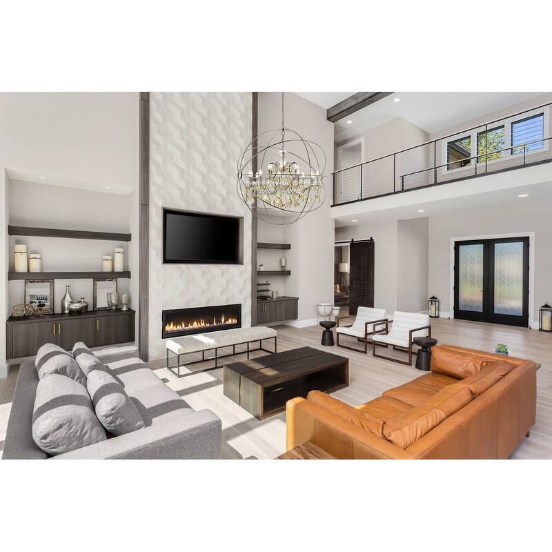 Royce Edge 18-Light Polished Nickel Chandelier