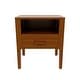 preview thumbnail 16 of 15, GDFStudio - Miri Mid-Century Modern Solid Bamboo Wood Nightstand with Drawer & Open Shelf, Softly Curved Edges Design