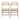 Beige Bamboo Folding Outdoor Chairs, Set of 2 Rattan Woven